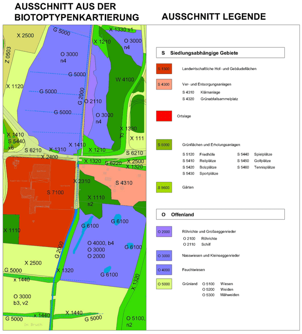 Karte: Biotoptypenkartierung